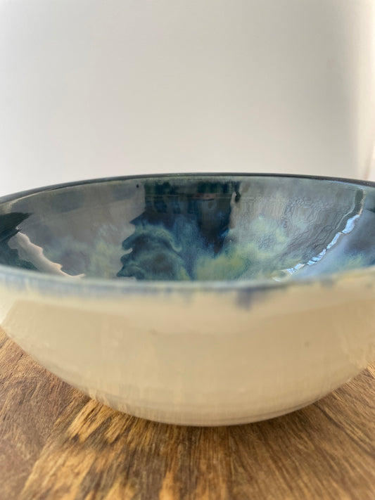 Swirled Blues Bowl