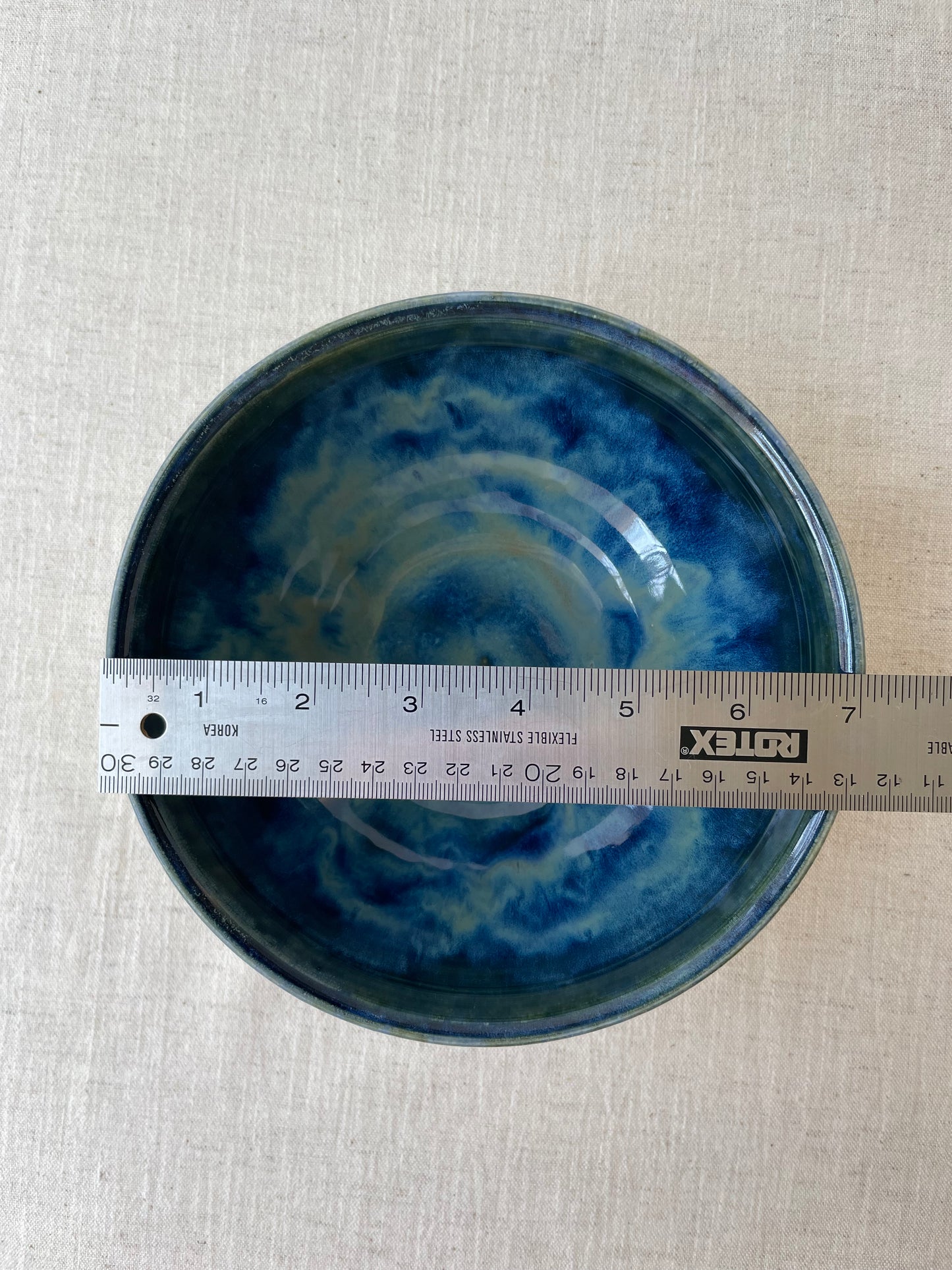 Swirled Blues Bowl