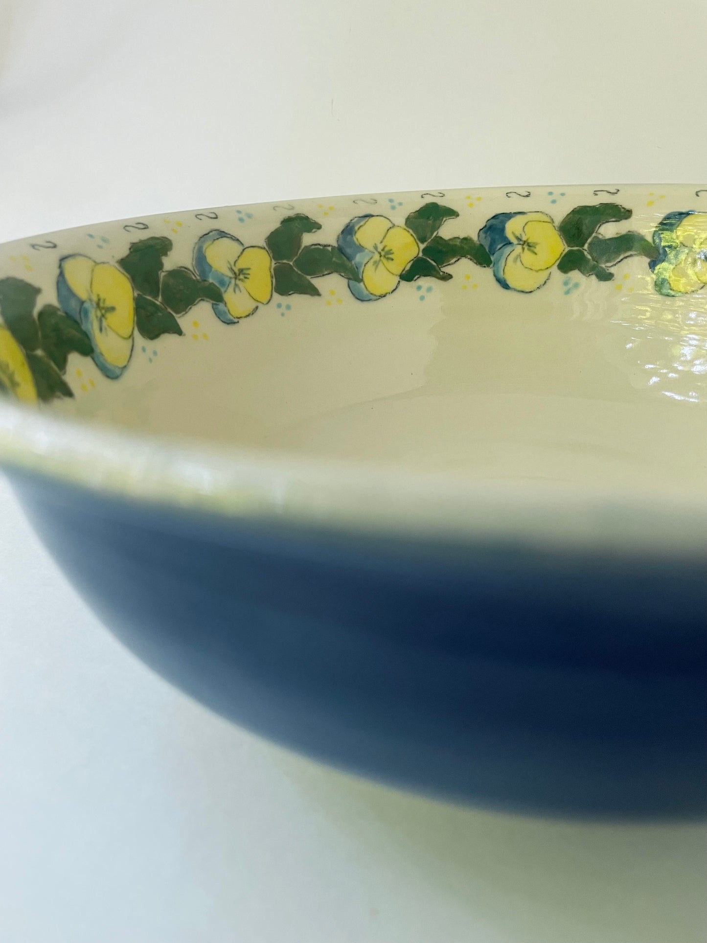 Pansies Large Serving Bowl