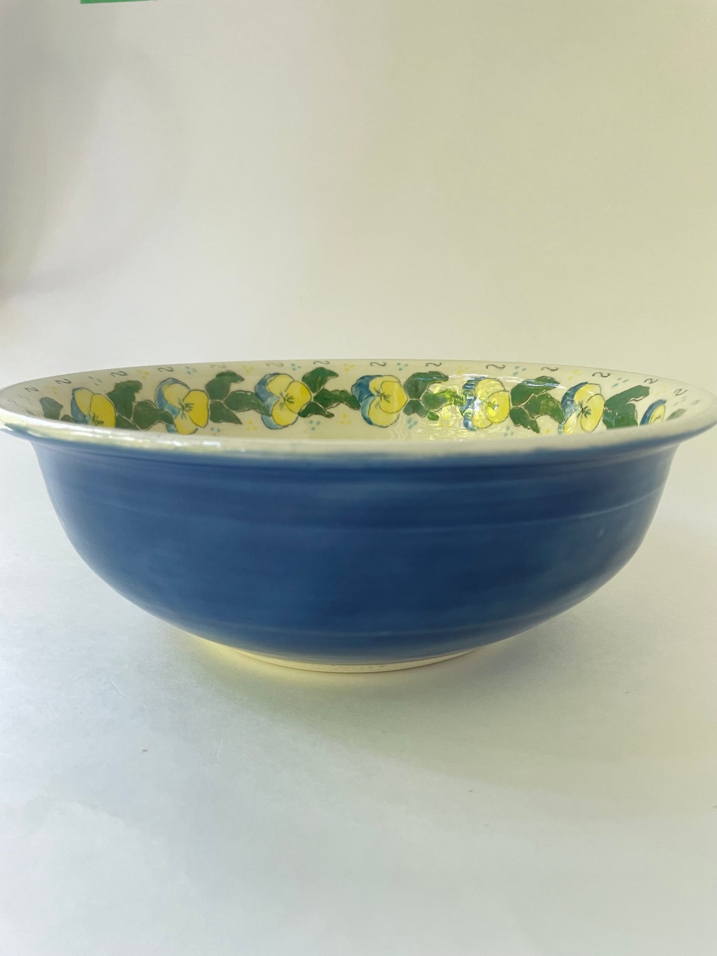 Pansies Large Serving Bowl