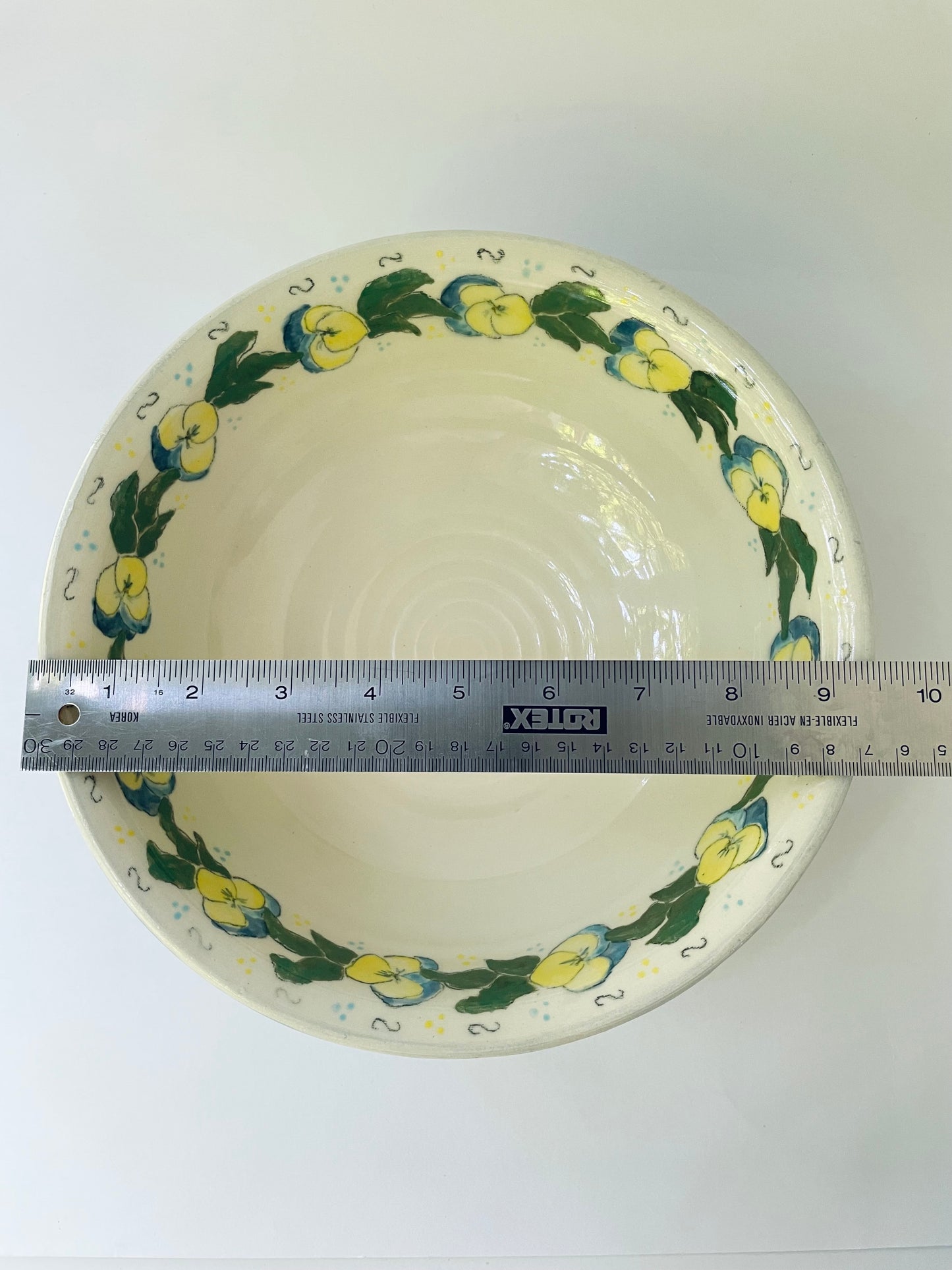 Pansies Large Serving Bowl