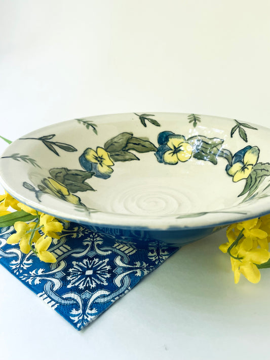 Pansies Medium Bowl