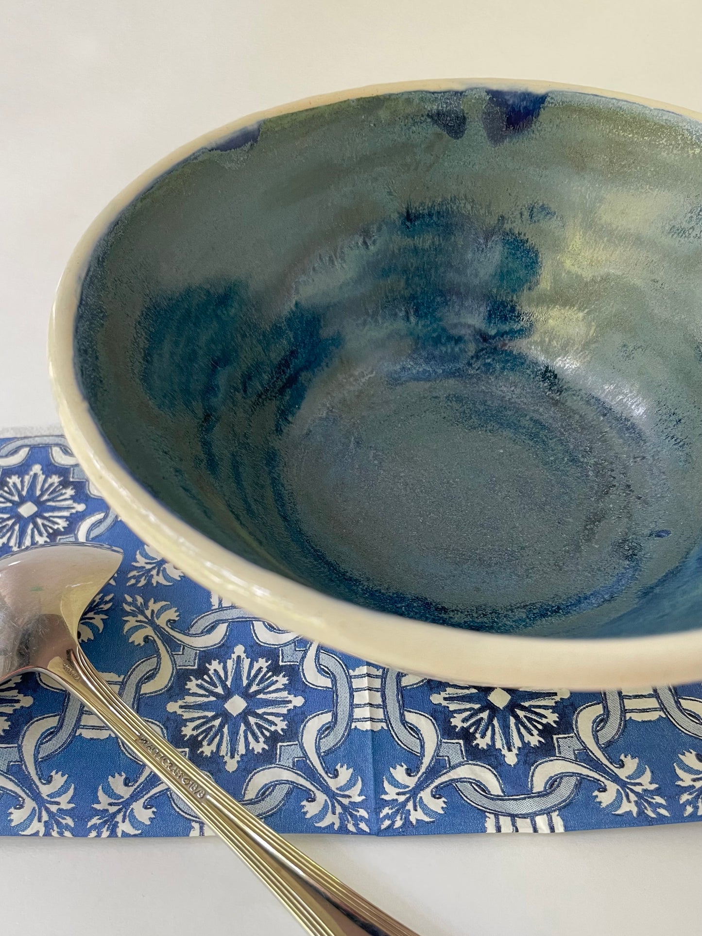 Blue Azurite Ramen Bowl