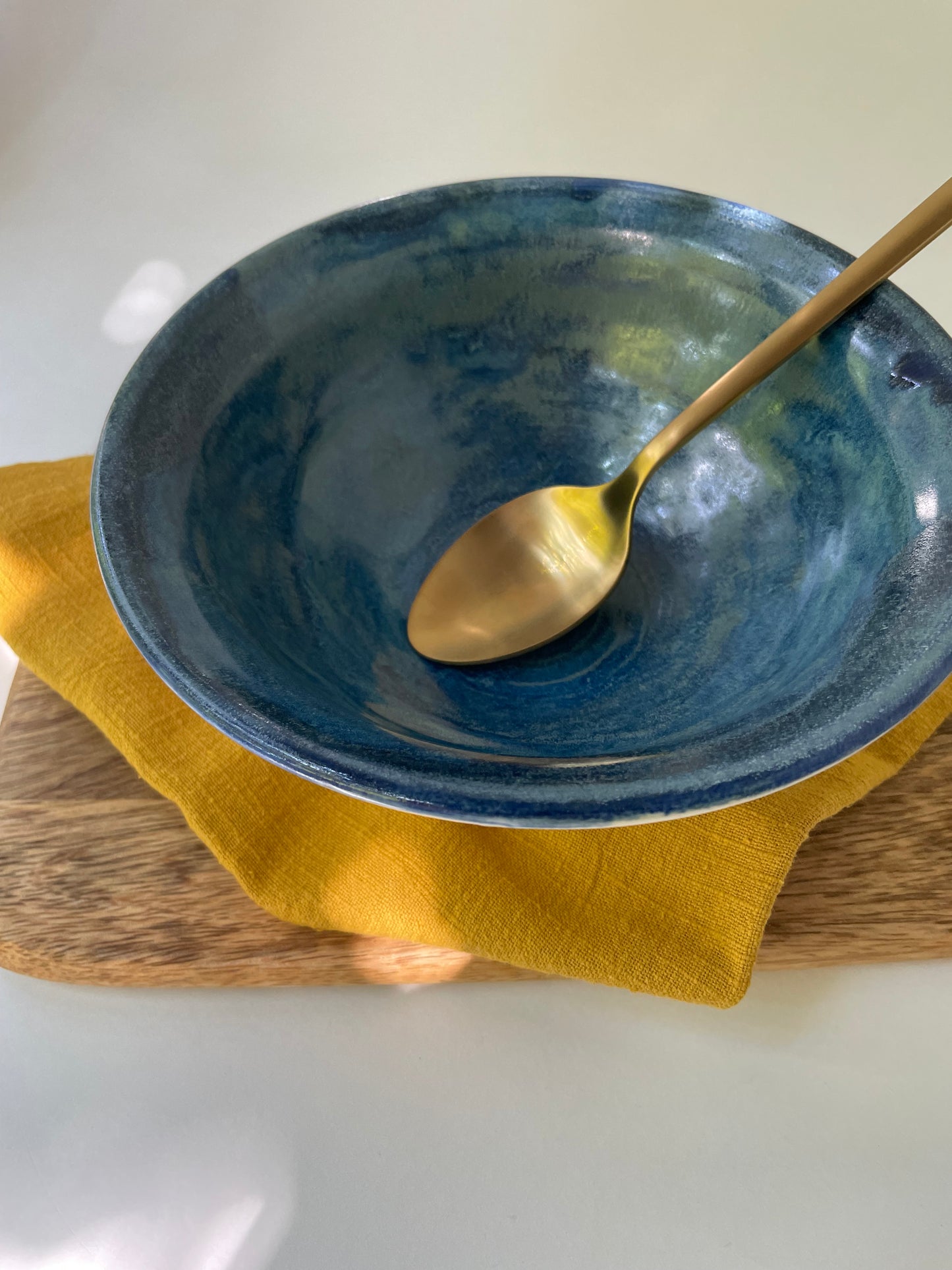 Blue Azurite Small Serving Bowl