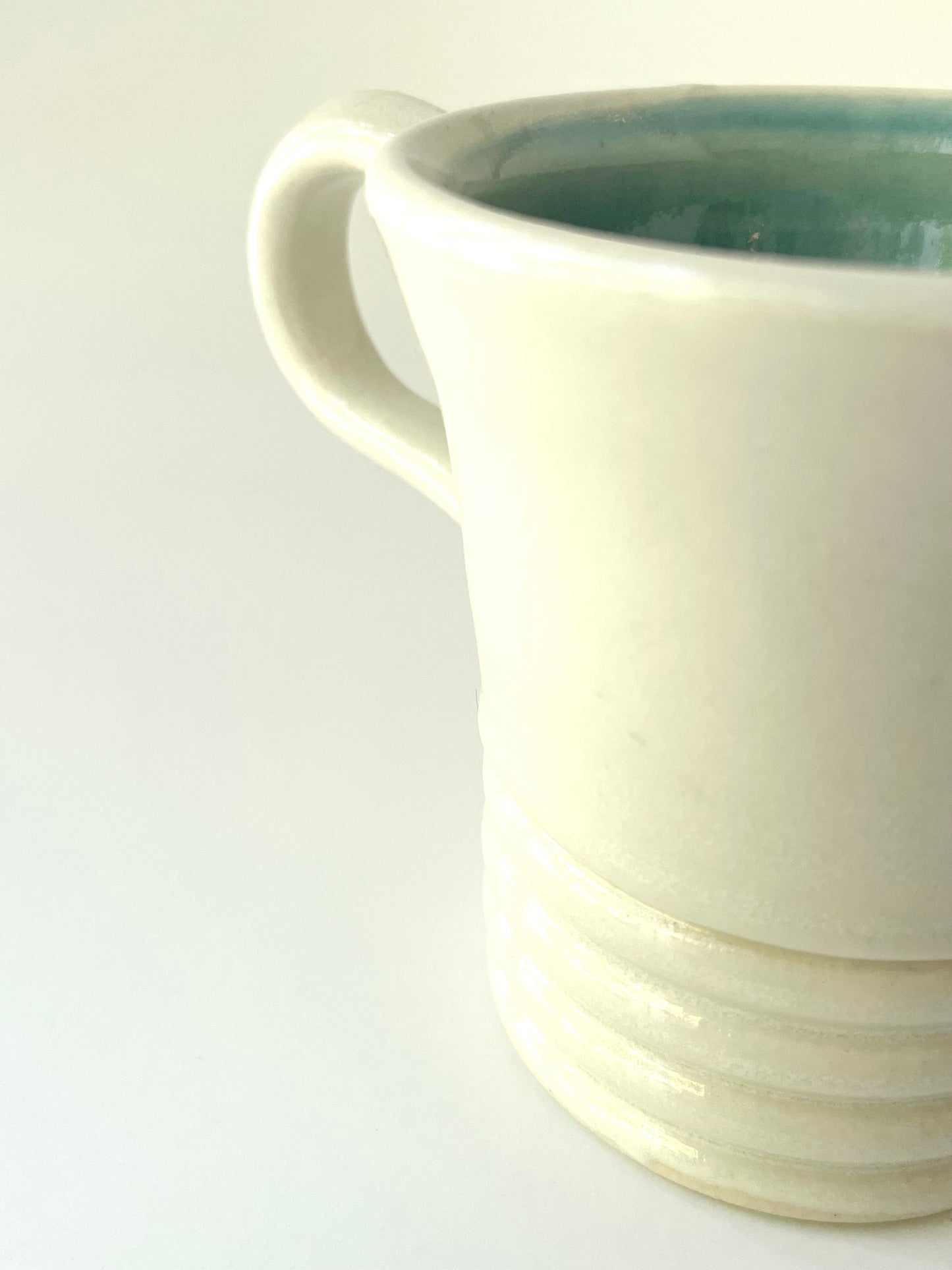 White and Celadon Tea Cup 1