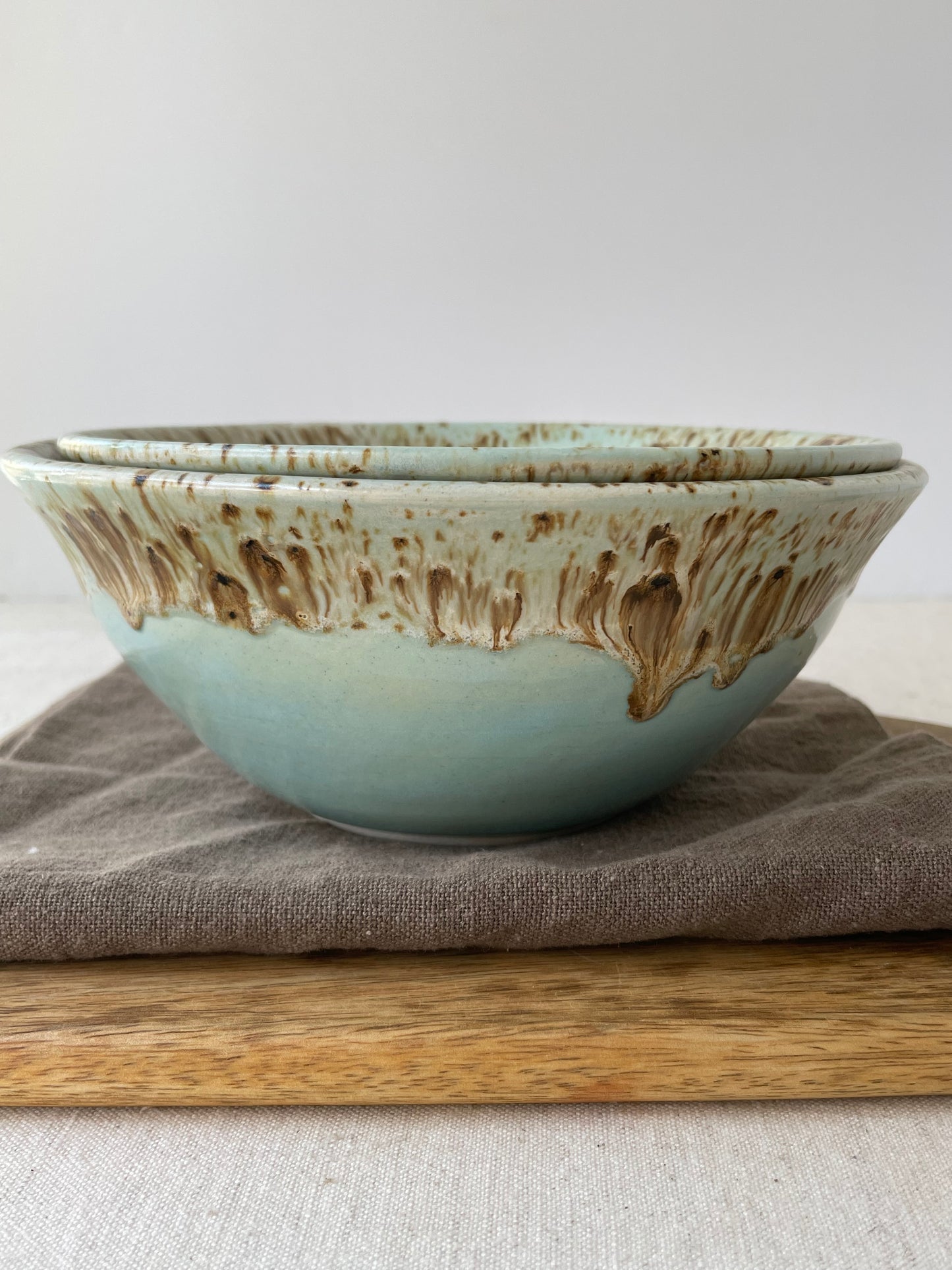 Blue and Birch Nesting Bowls