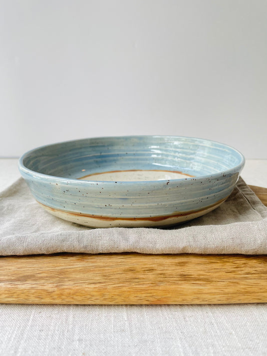 Sky Blue Speckled Clay Blate