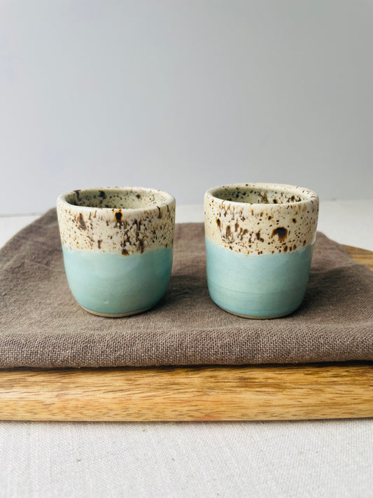 Blue and Birch Espresso Cups, Set of 2