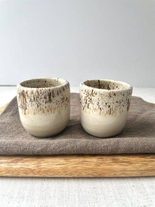 Birch Speckled Espresso Cups, Set of 2