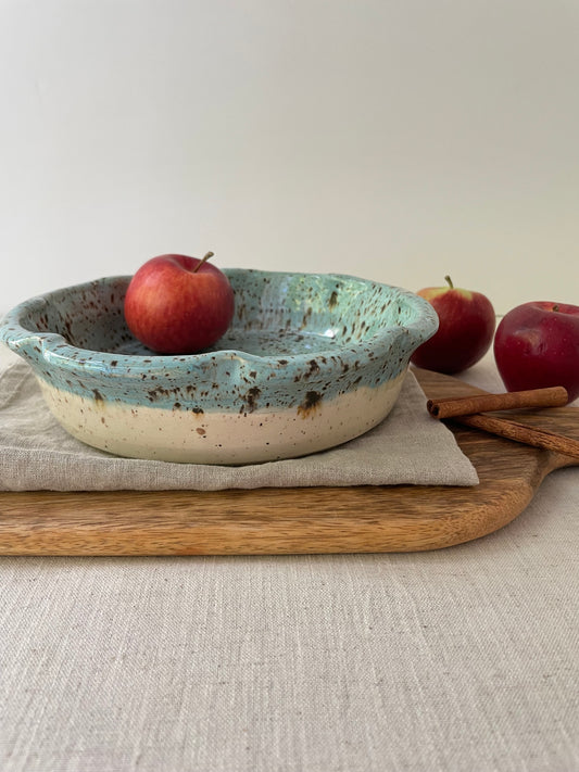 Cerulean Speckled Pie Plate