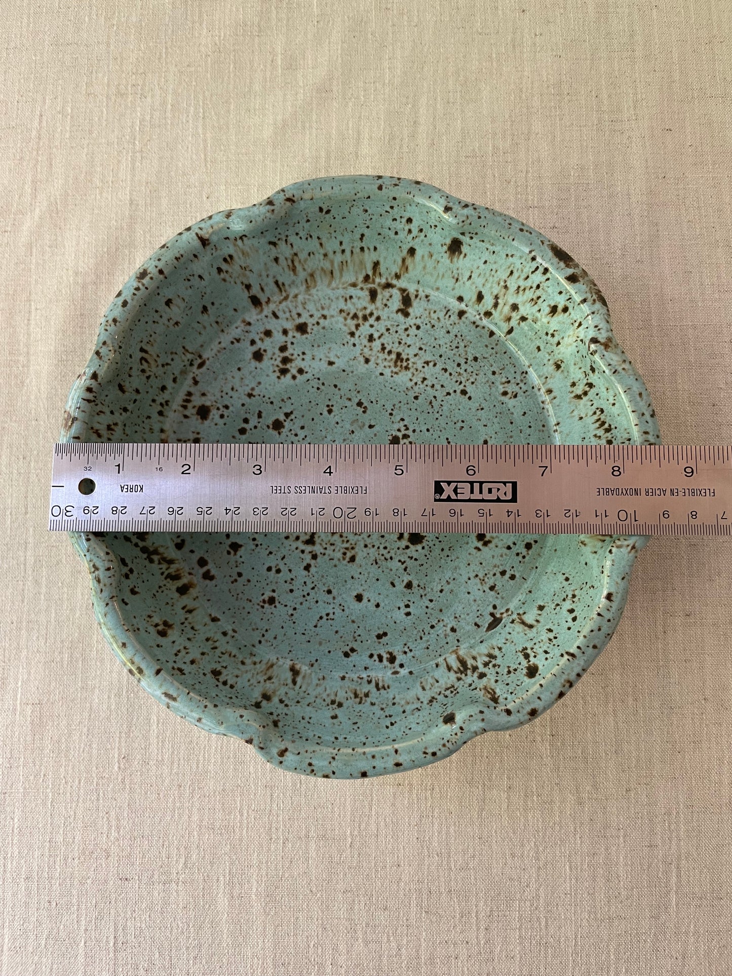 Cerulean Speckled Pie Plate