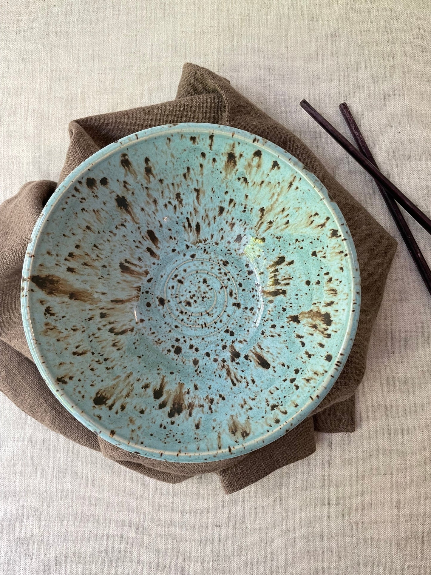 Cerulean Speckled Clay Bowl