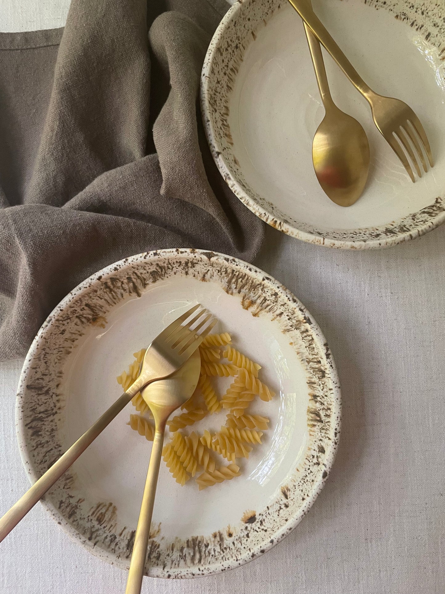 Birch Speckled Pasta Bowls, Set of 2