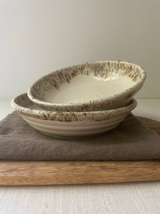 Birch Speckled Pasta Bowls, Set of 2