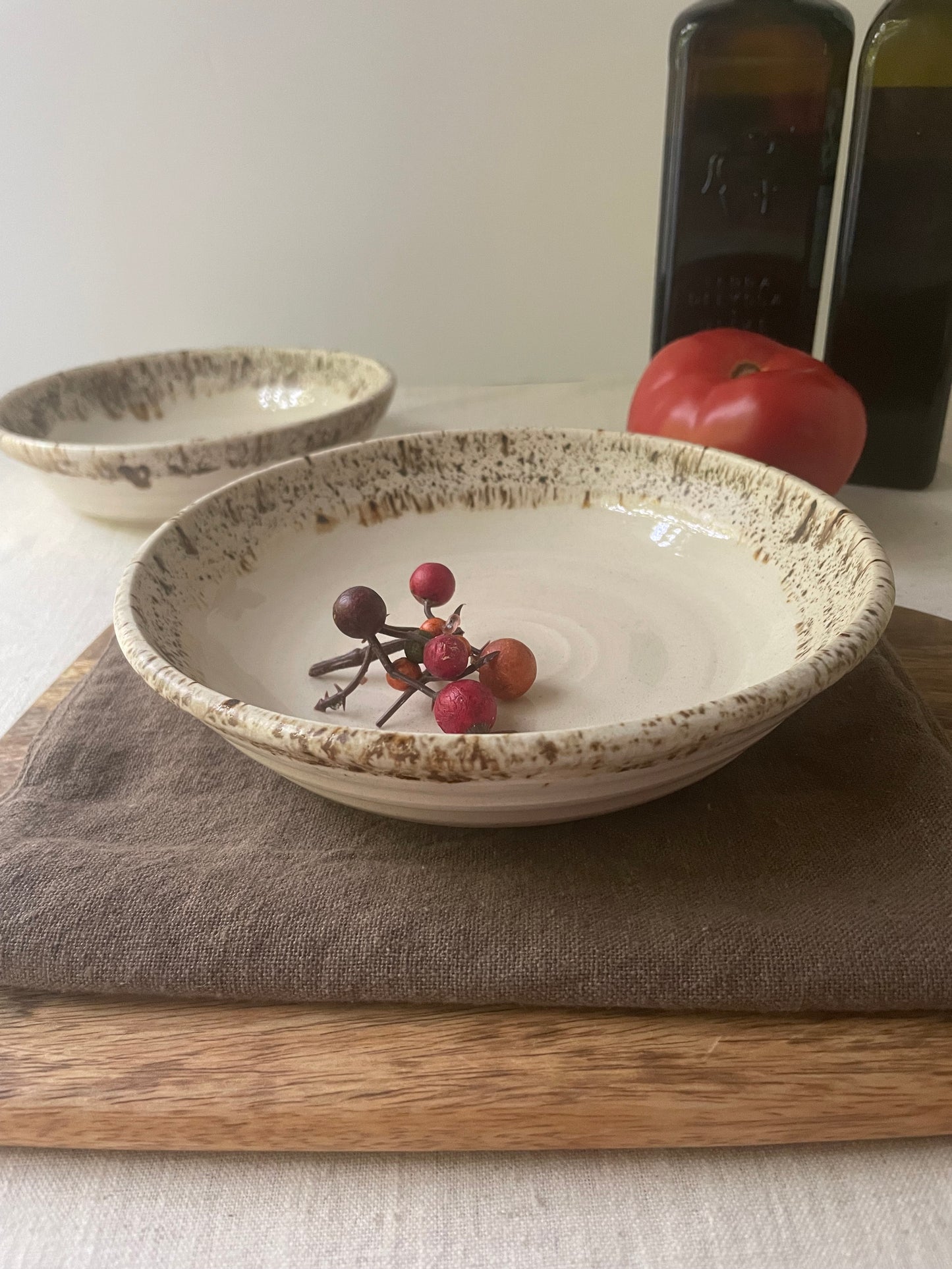 Birch Speckled Pasta Bowls, Set of 2