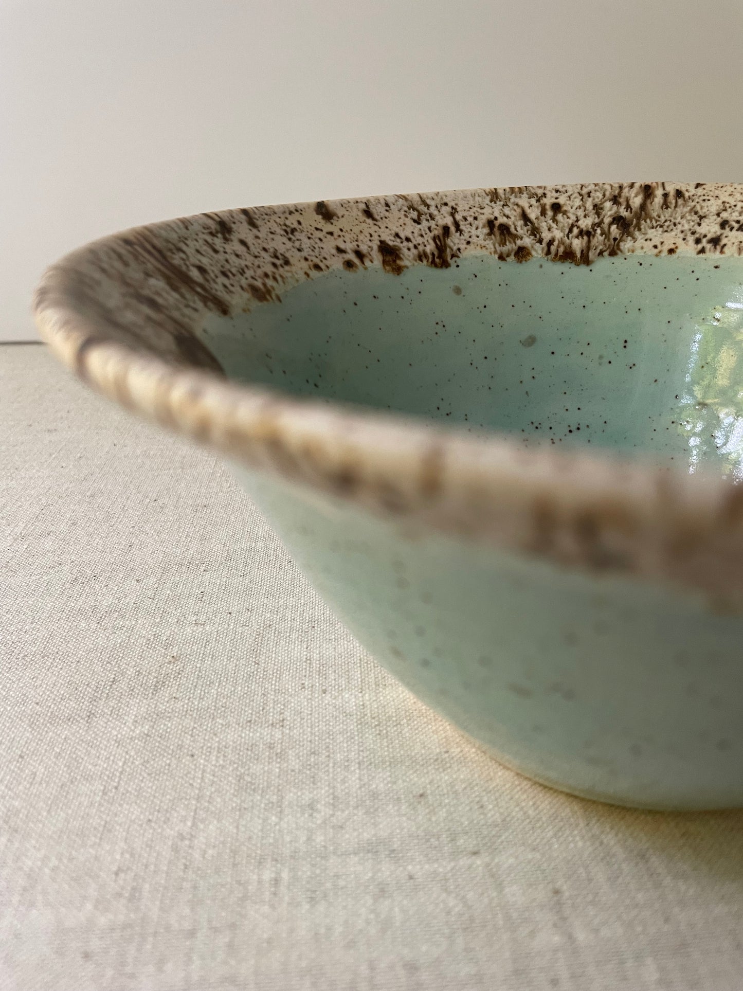 Blue and Birch Bowl, Flared Rim