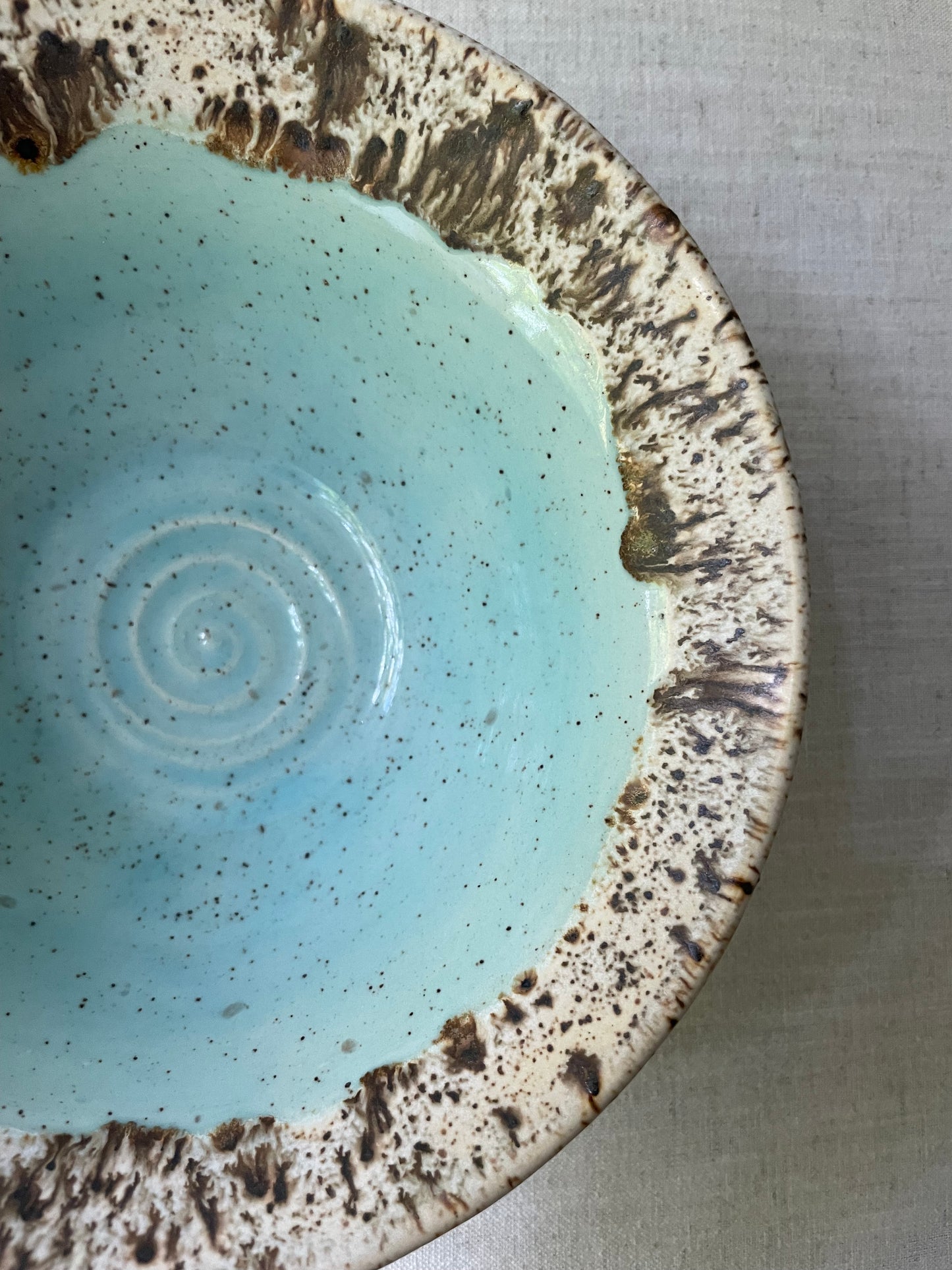 Blue and Birch Bowl, Flared Rim