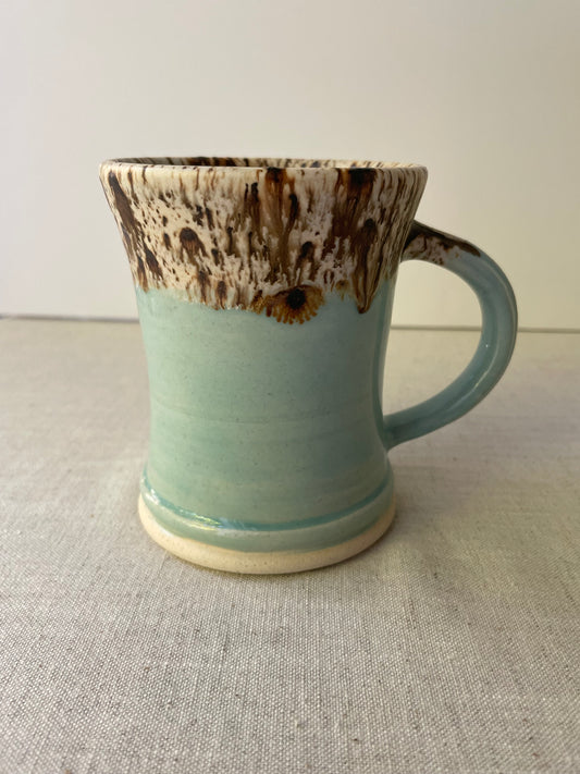 Blue and Birch Mug, Flared Rim