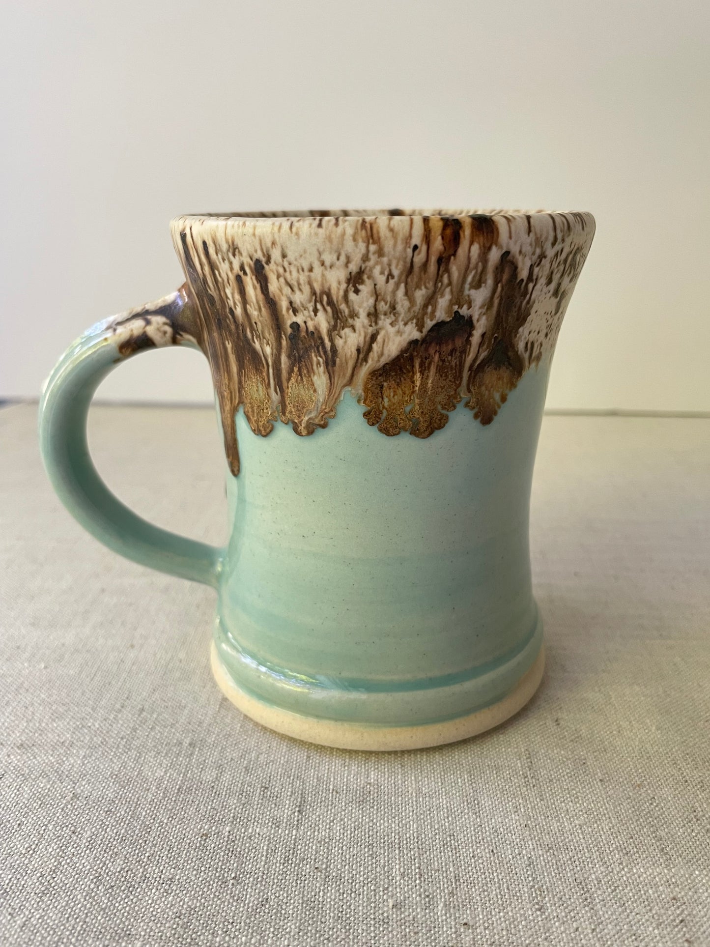 Blue and Birch Mug, Flared Rim
