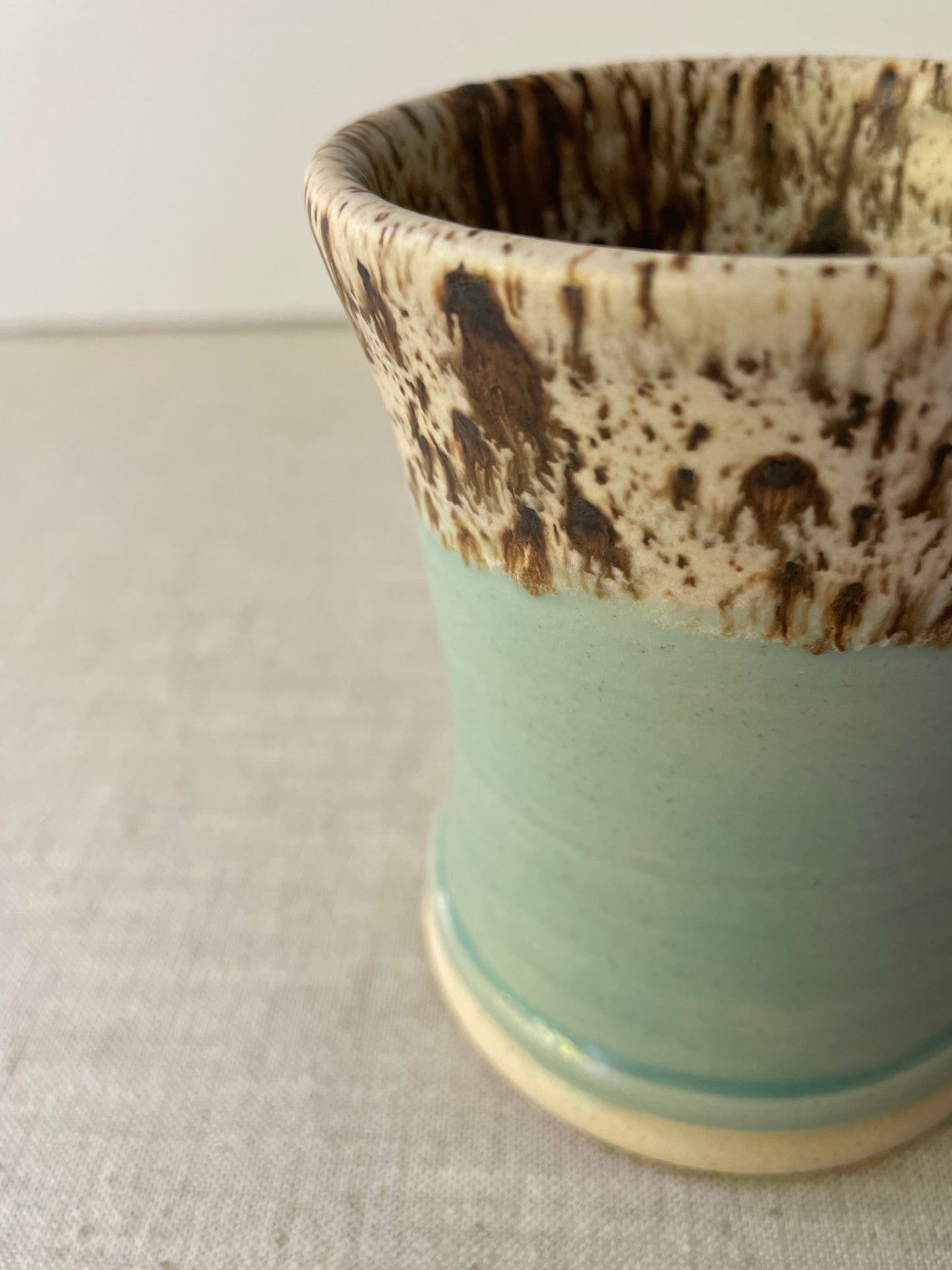 Blue and Birch Mug, Flared Rim