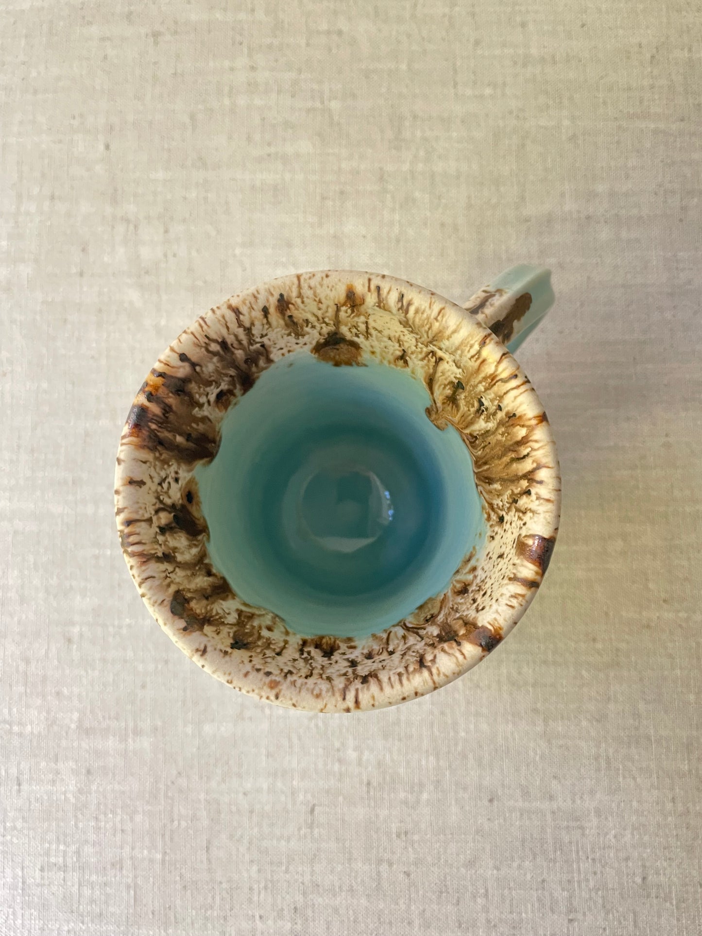 Blue and Birch Mug, Flared Rim