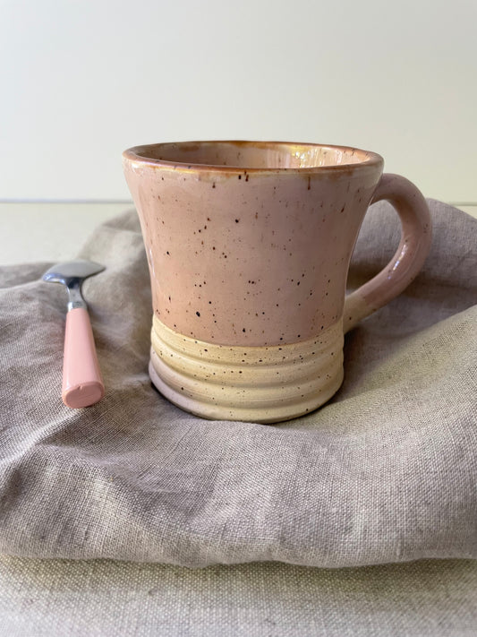 Pink Speckled Clay Mug