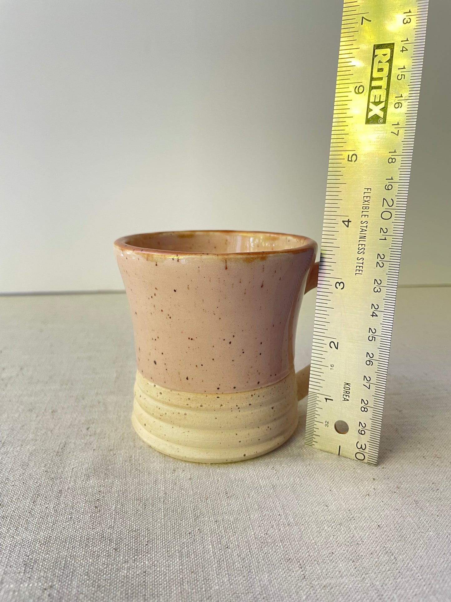 Pink Speckled Clay Mug