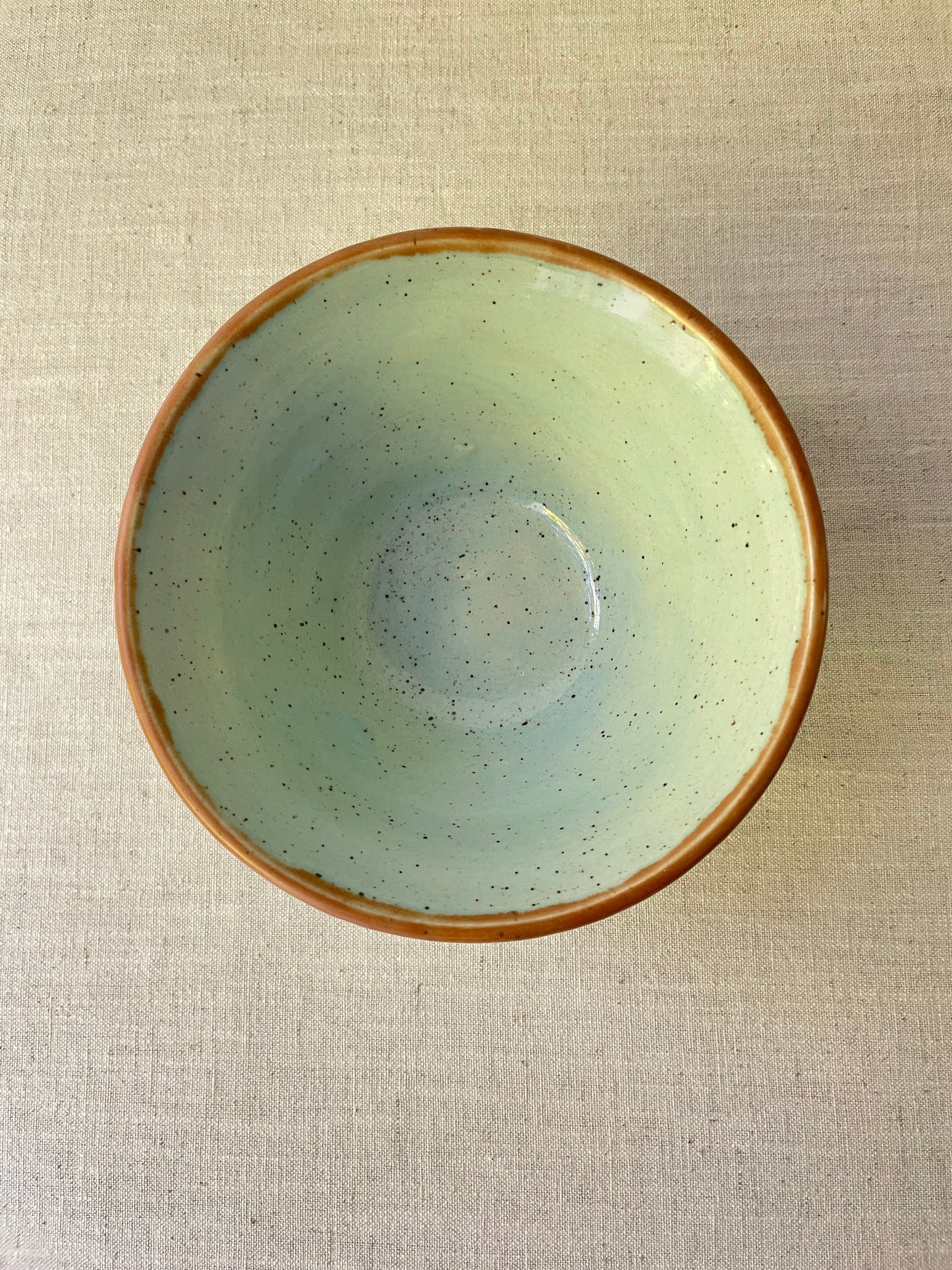 Turquoise Speckled Clay Bowl, 6 inch