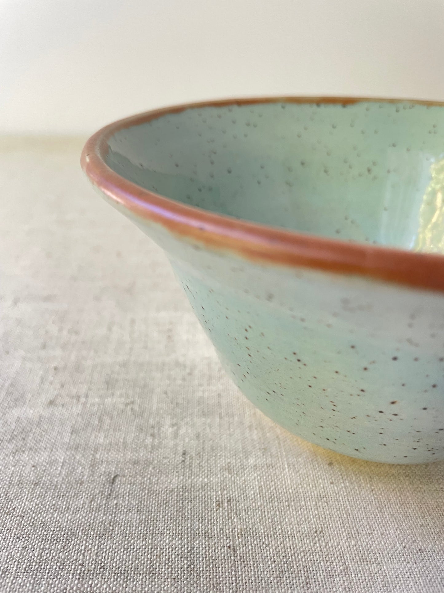 Turquoise Speckled Clay Bowl, 6 inch