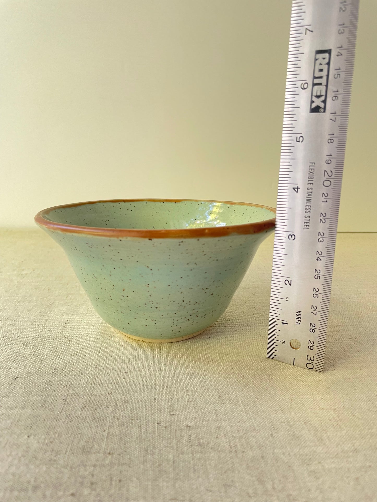 Turquoise Speckled Clay Bowl, 6 inch
