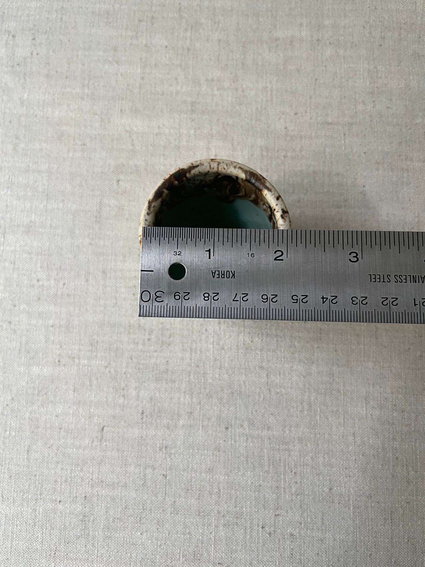 Blue and Birch Espresso Cups, Speckled Clay, Set of 2