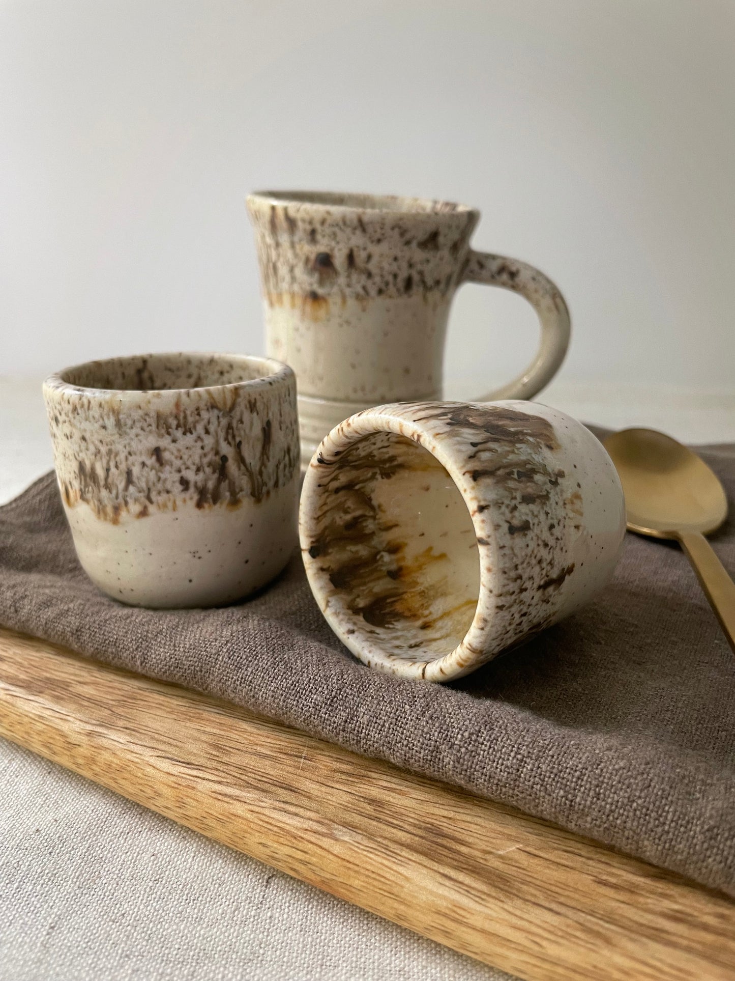 Birch Speckled Espresso Cups, Set of 2