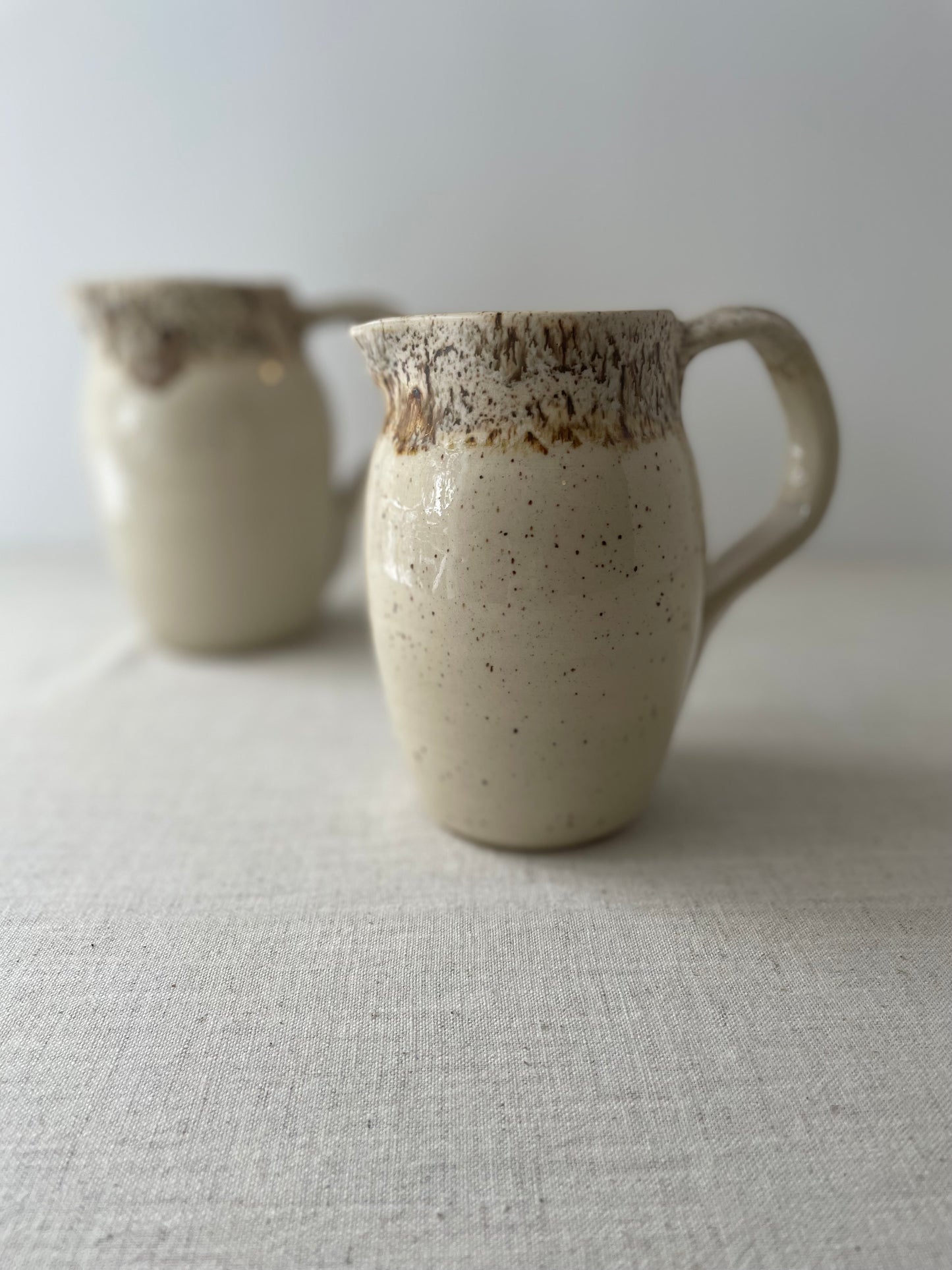 Birch Speckled Clay Pitcher