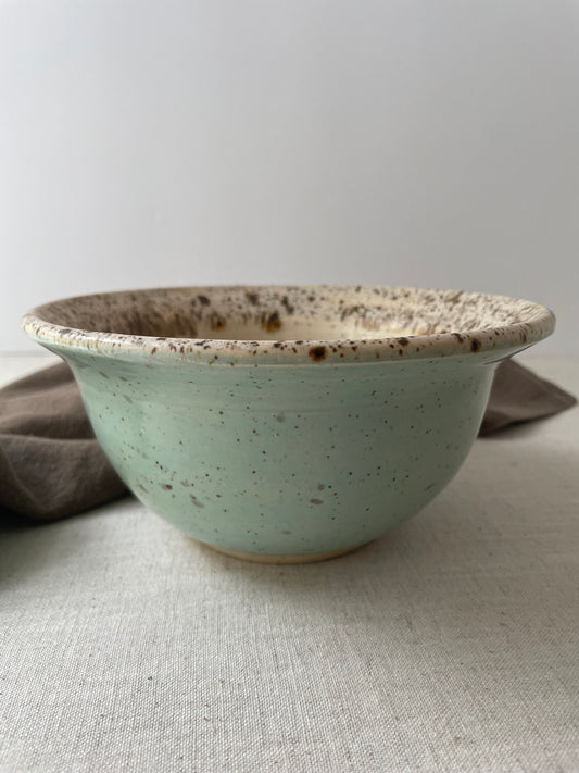 Blue and Birch Speckled Bowl, 7 inch