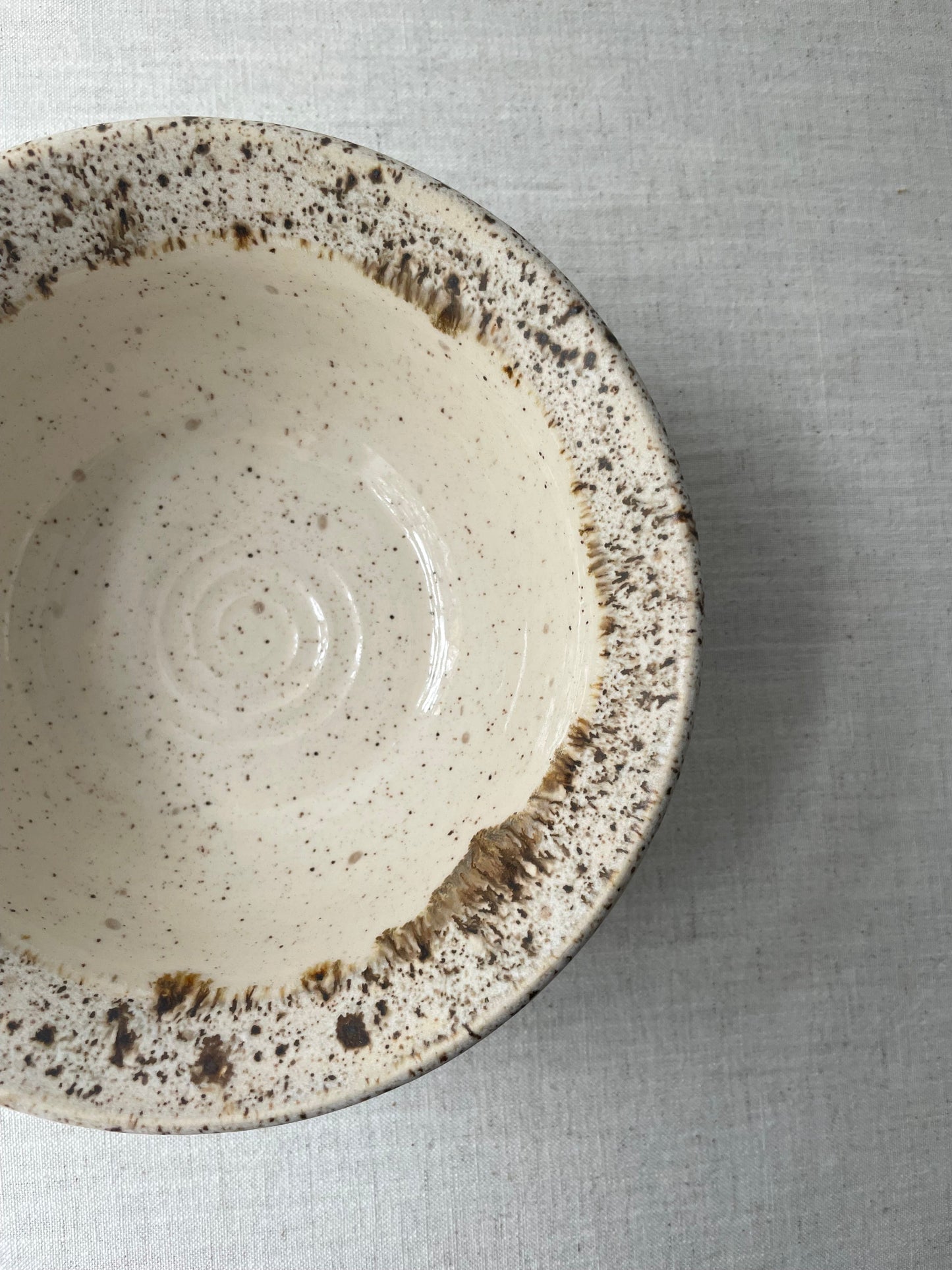 Blue and Birch Speckled Bowl, 7 inch