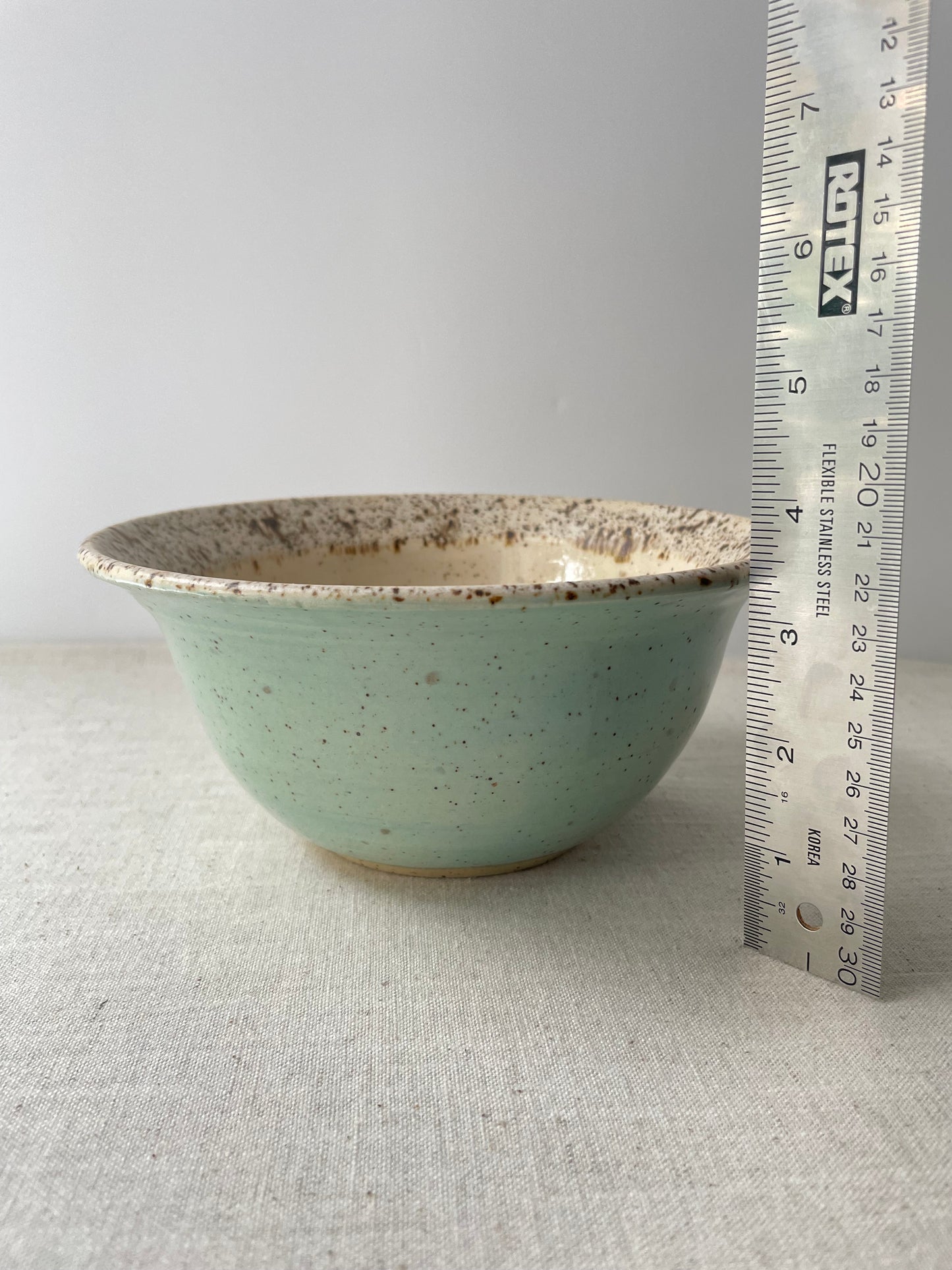 Blue and Birch Speckled Bowl, 7 inch
