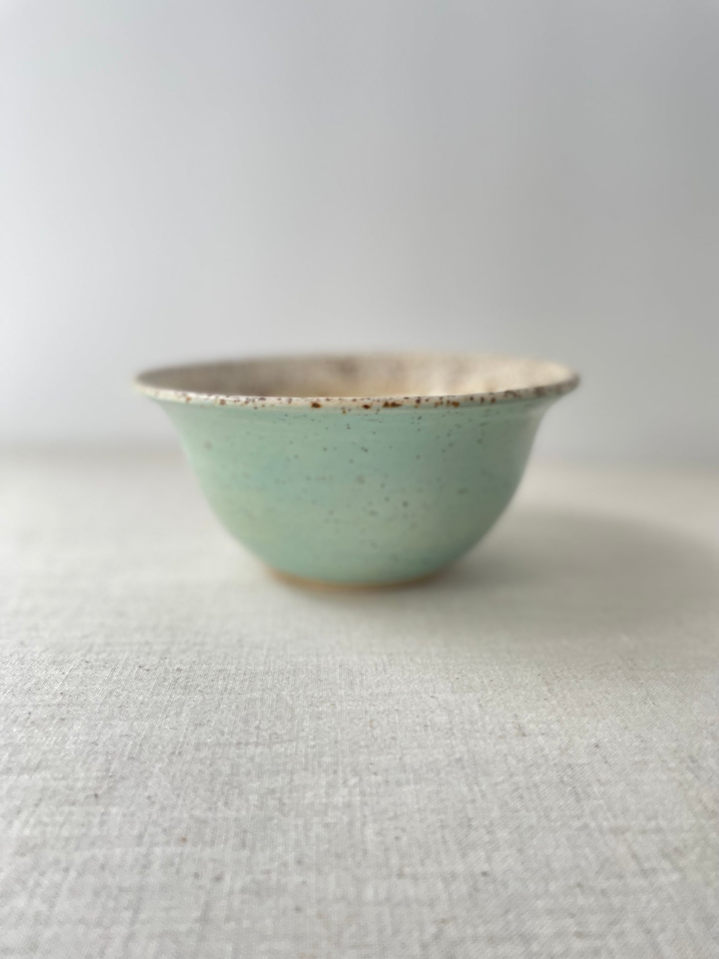 Blue and Birch Speckled Bowl, 7 inch