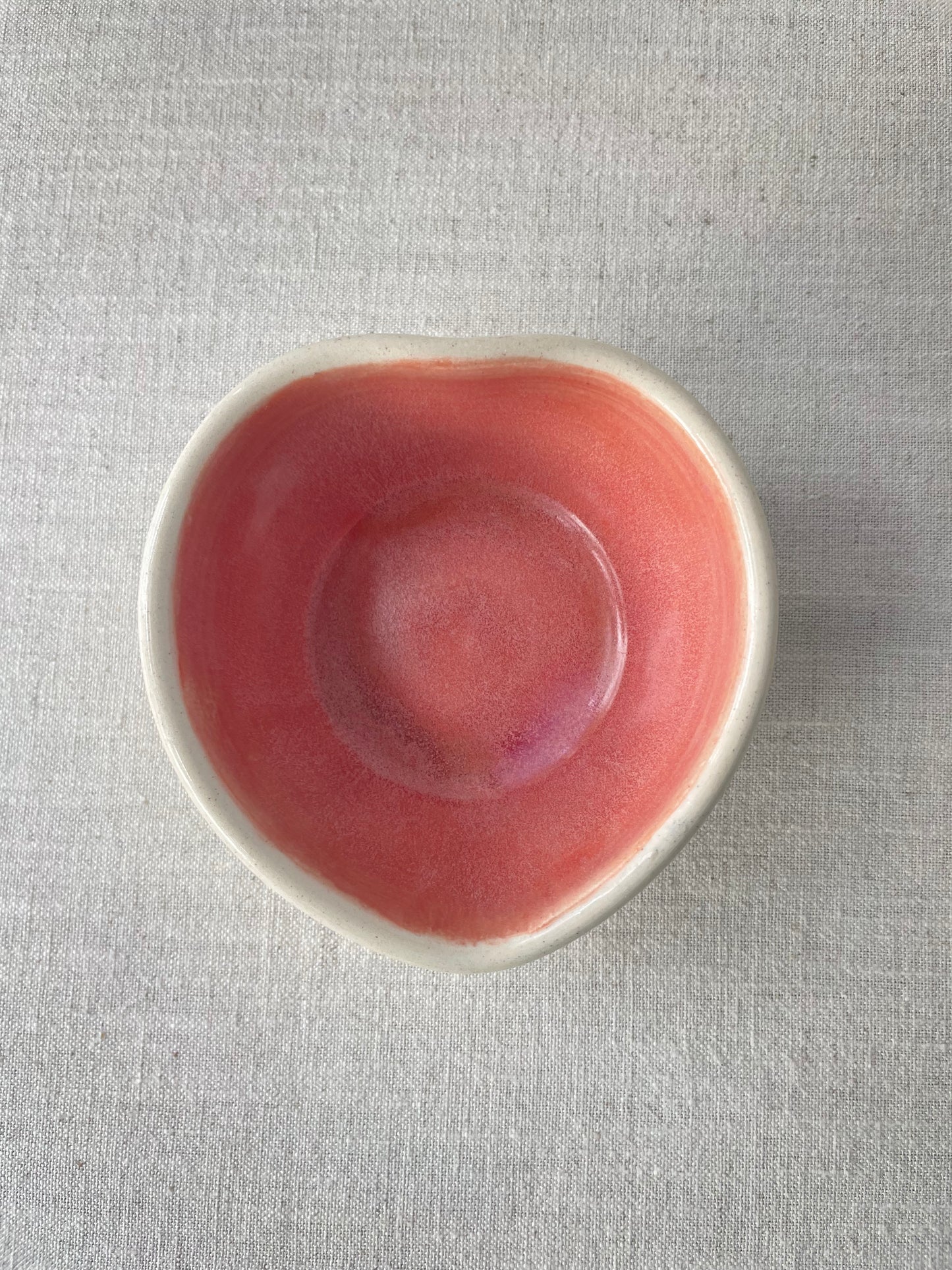 Warm Pink Heart Small Bowl