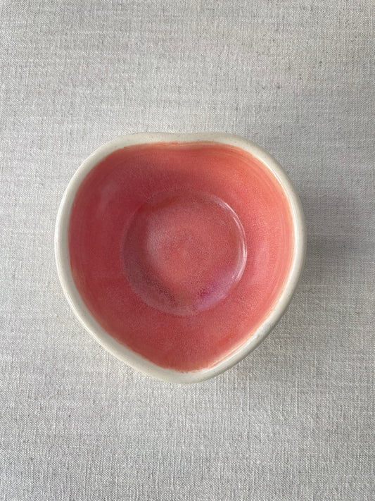 Warm Pink Heart Small Bowl