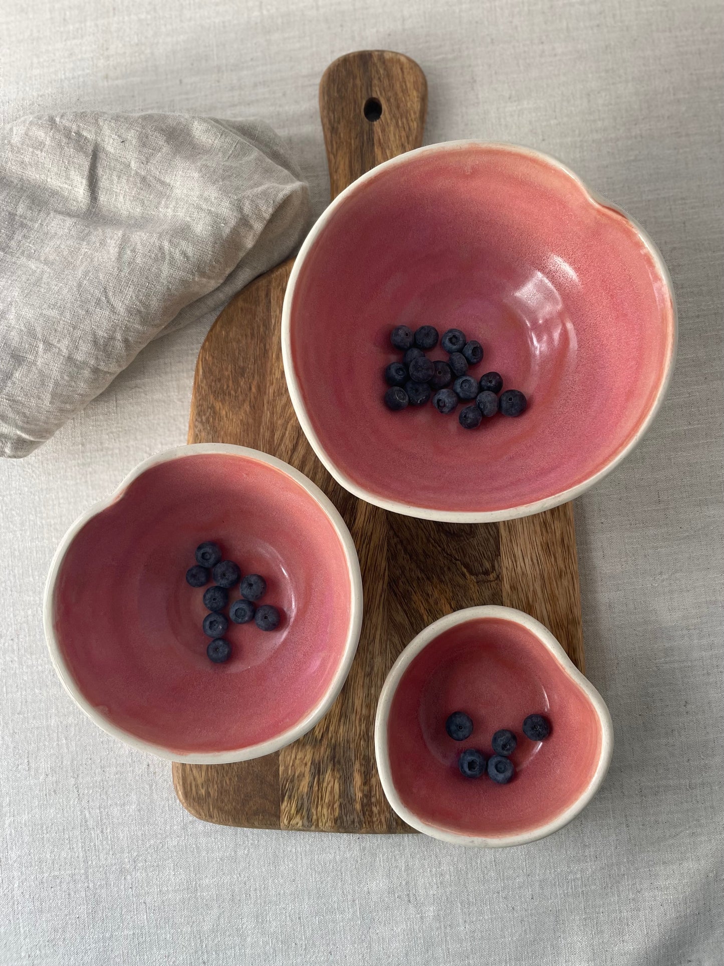 Warm Pink Heart Small Bowl